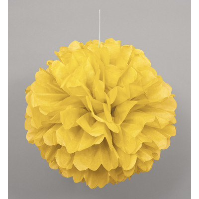 Yellow Tissue Paper Pom Poms (40cm) Pk 12