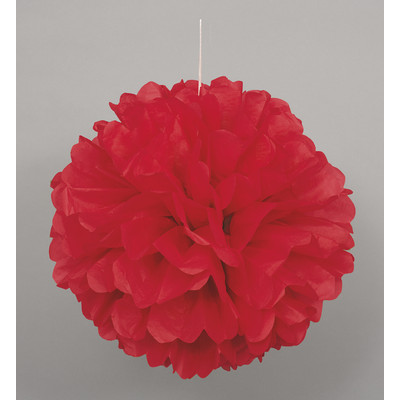 Red Tissue Paper Pom Poms (40cm) Pk 12