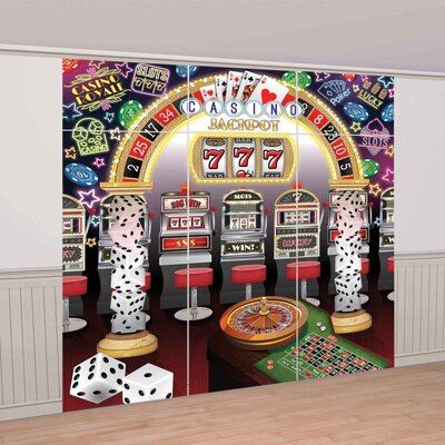 Casino Roll The Dice Wall Decorating Backdrop Kit (9 Pieces)