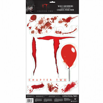 IT Chapter 2 Wall/Window Grabber Stickers 1Pk of 9 Stickers