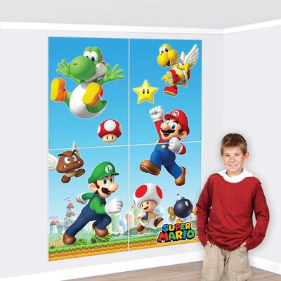 Super Mario Bros Scene Setter Wall Decorating Kit (4 Pieces)