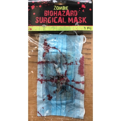 Zombie Biohazard Surgical Mask Halloween Pk 1
