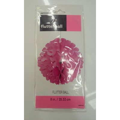 Hot Pink Flutter Ball Decoration 20cm Pk 1