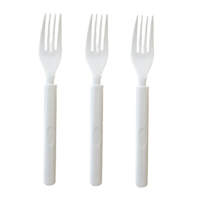White Heavy Duty Reuseable Plastic Forks (Pk 20)