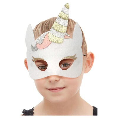 Unicorn Eye Mask Felt Child Pk 1