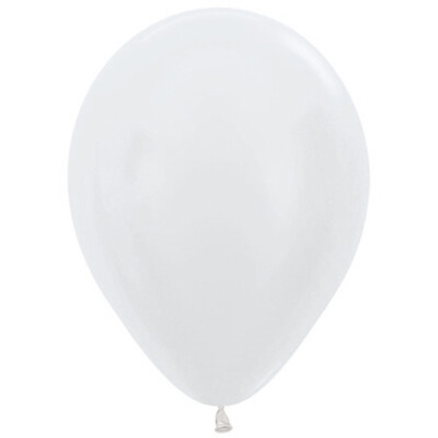 Satin Pearl White Latex Balloons 5 Inch (12cm) Pack of 20 | Professional Quality Balloons