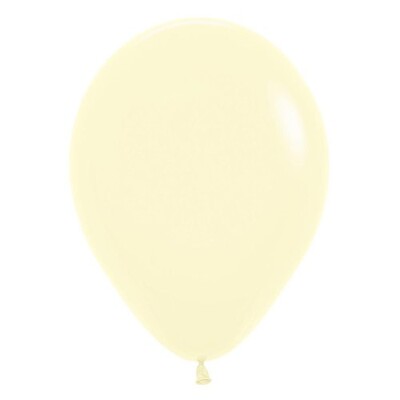 Pastel Matte Yellow 12cm Latex Balloons Pack of 20 | 5 Inch Biodegradable Party Balloons