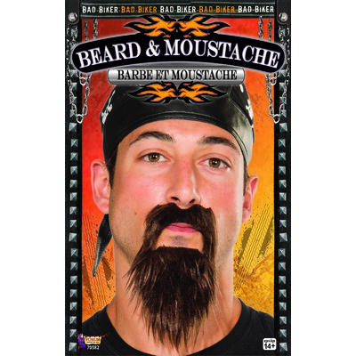 Bad Biker Moustache & Beard Pk 1