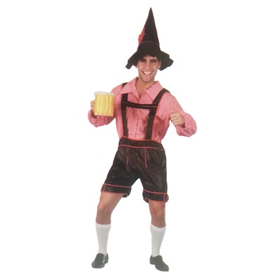 Adult Red & Black Beer Man Oktoberfest Costume (Medium)