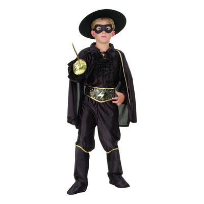 Child Zorro Bandit Costume (Large, 130-140cm) Pk 1