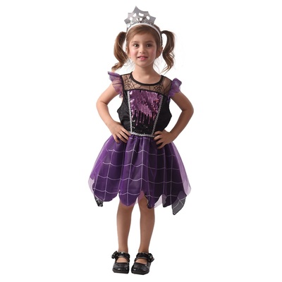 Toddler Spider Witch Queen Costume Halloween (3-5 Yrs) Pk 1