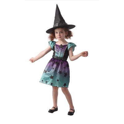 Toddler Starry Witch Costume Halloween (2-3 Yrs) Pk 1