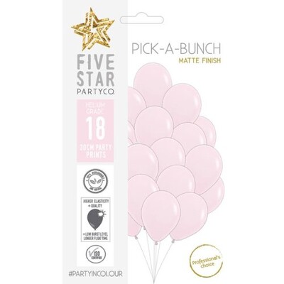 Pastel Matte Pink Latex Balloons 30cm Pack of 18 | Pick-A-Bunch Biodegradable Party Balloons