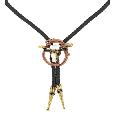 Western Bolo Tie Necklace Cowboy Cowgirl Costume Accessory