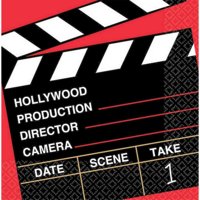 Directors Cut Hollywood Clapboard 2 Ply Lunch Napkins (Pk 36)