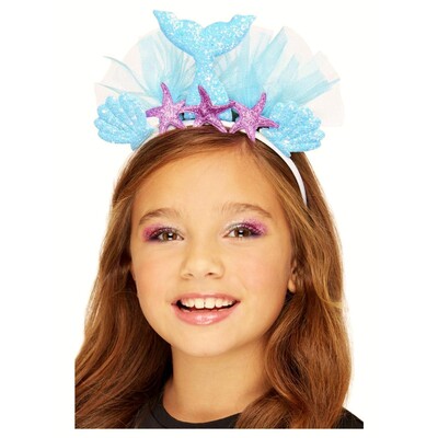 Mermaid Headband Blue with Shells & Stars Child Pk 1