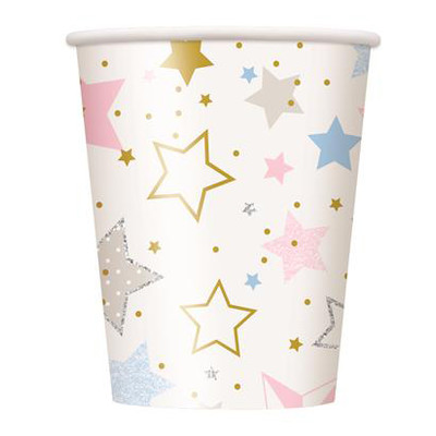 Twinkle Star 9oz. Paper Cups Pk 8 
