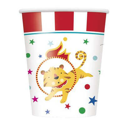 Circus Carnival 9oz. Paper Cups Pk 8