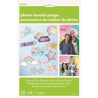 Unicorn Party Photo Prop Kit Pk 10
