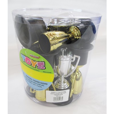 Gold and Silver Trophy Favours Pk 12 