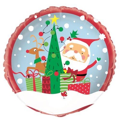 Christmas Colourful Santa 18in. Foil Balloon Pk 1