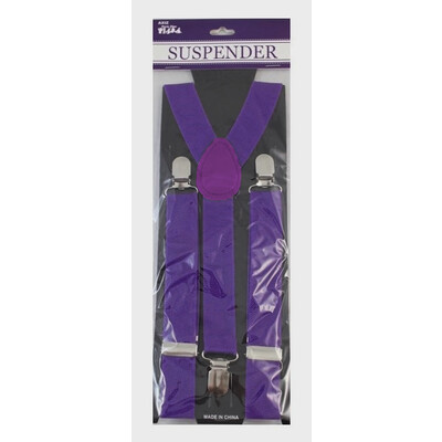 Adult Purple Braces / Suspenders Pk 1