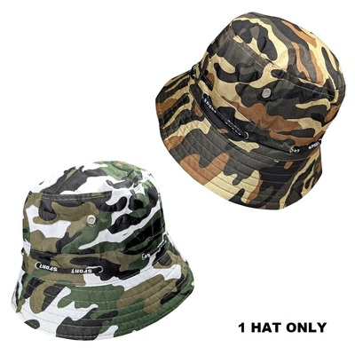 Camouflage Bucket Hat in Assorted Colours (Pk 1)