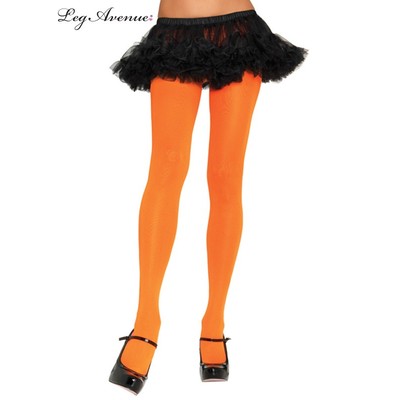 Adult Orange Tights / Pantyhose (One Size) Pk 1