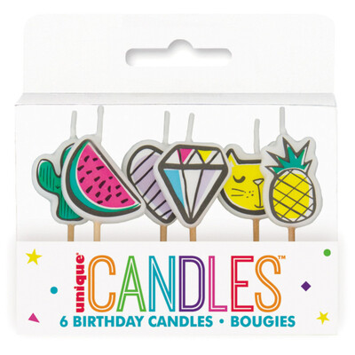 Favourite Things Birthday Candle Set (Pk 6)