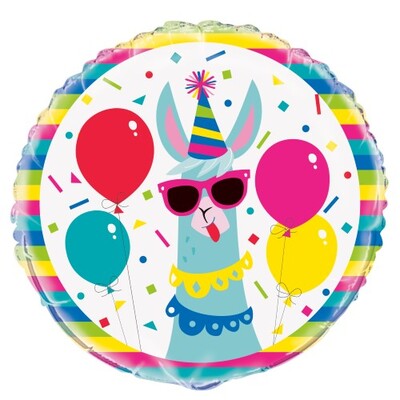 Llama Birthday 18in. Foil Balloon Pk 1