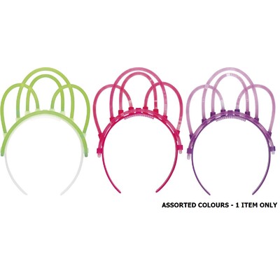 Glow Tiara Party Headband Pack of 1 | Assorted Colour Glow Stick Tiara