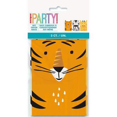 Animal Safari DIY Paper Treat Bag Kit (Pk 3)