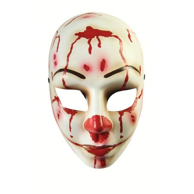 Bloody Mess Halloween Plastic Face Mask Pk 1
