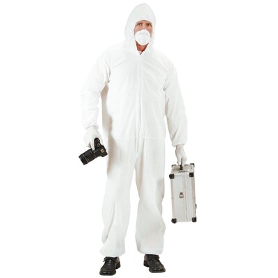 Adult Crime Scene Investigator Costume Medium Large CSI Forensic Suit