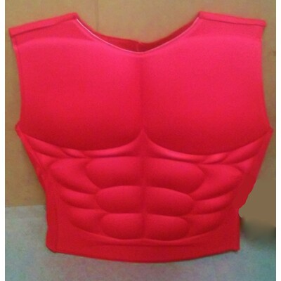 Adult Red Hero Muscle Vest Costume Pk 1