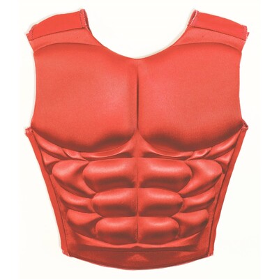 Child Red Hero Muscle Vest Costume Pk 1