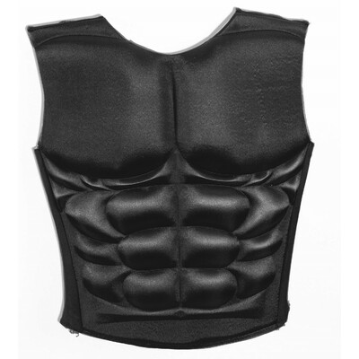 Child Black Hero Muscle Vest Costume Pk 1