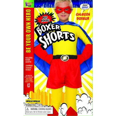 Child Red Super Hero Boxer Shorts Pk 1