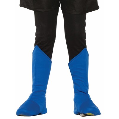 Child Blue Super Hero Costume Boot Covers (1 Pair)