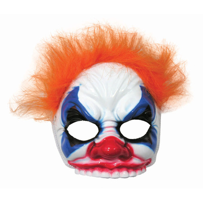 Evil Clown Glasses Frame Face Mask with Hair