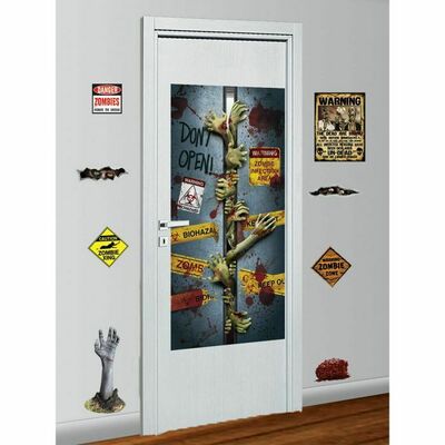 Zombie Decorating Kit (Door Poster & Cutouts) Pk 9