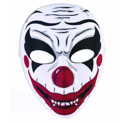 Evil Clown Halloween Face Mask Pk 1