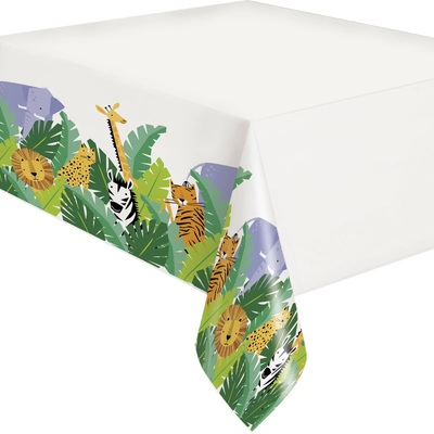Animal Safari Party Tablecover 1.37m x 2.13m