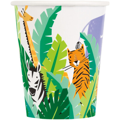 Animal Safari Paper Cups 9oz 270ml (Pk 8)