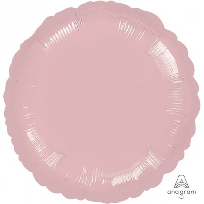 Metallic Pastel Pink Circle 17in. Standard Foil Balloon Pk 1