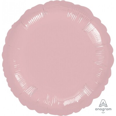 Metallic Pastel Pink Circle 17in. Standard Foil Balloon Pk 1