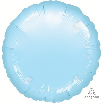 Metallic Pastel Blue Circle 17in. Standard Foil Balloon Pk 1
