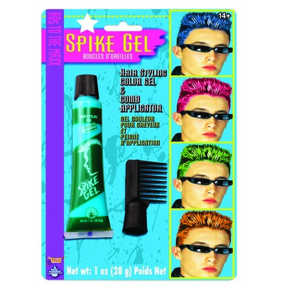 Neon Blue Hair Gel & Comb Applicator Set (28g) Pk 1