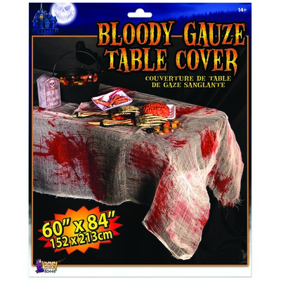 Halloween Bloody Gauze Tablecover Pk 1