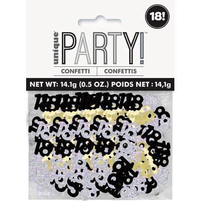 Gold Black Silver Glitz 18 Confetti Scatters 14g